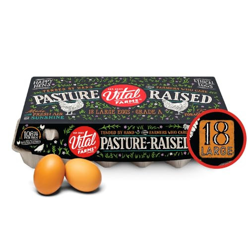 Vital Farms Pasture-Raised Large Eggs 18ct | Amazon (US)
