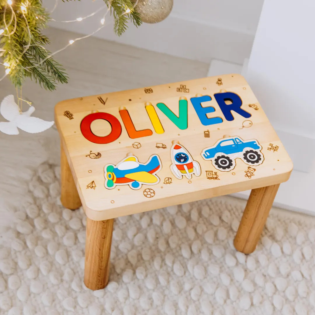 Wooden Name Step Stool. Toddler Stool Personalized. Birthday Gifts For Kids. Toddler Chair. Baby ... | Etsy (US)