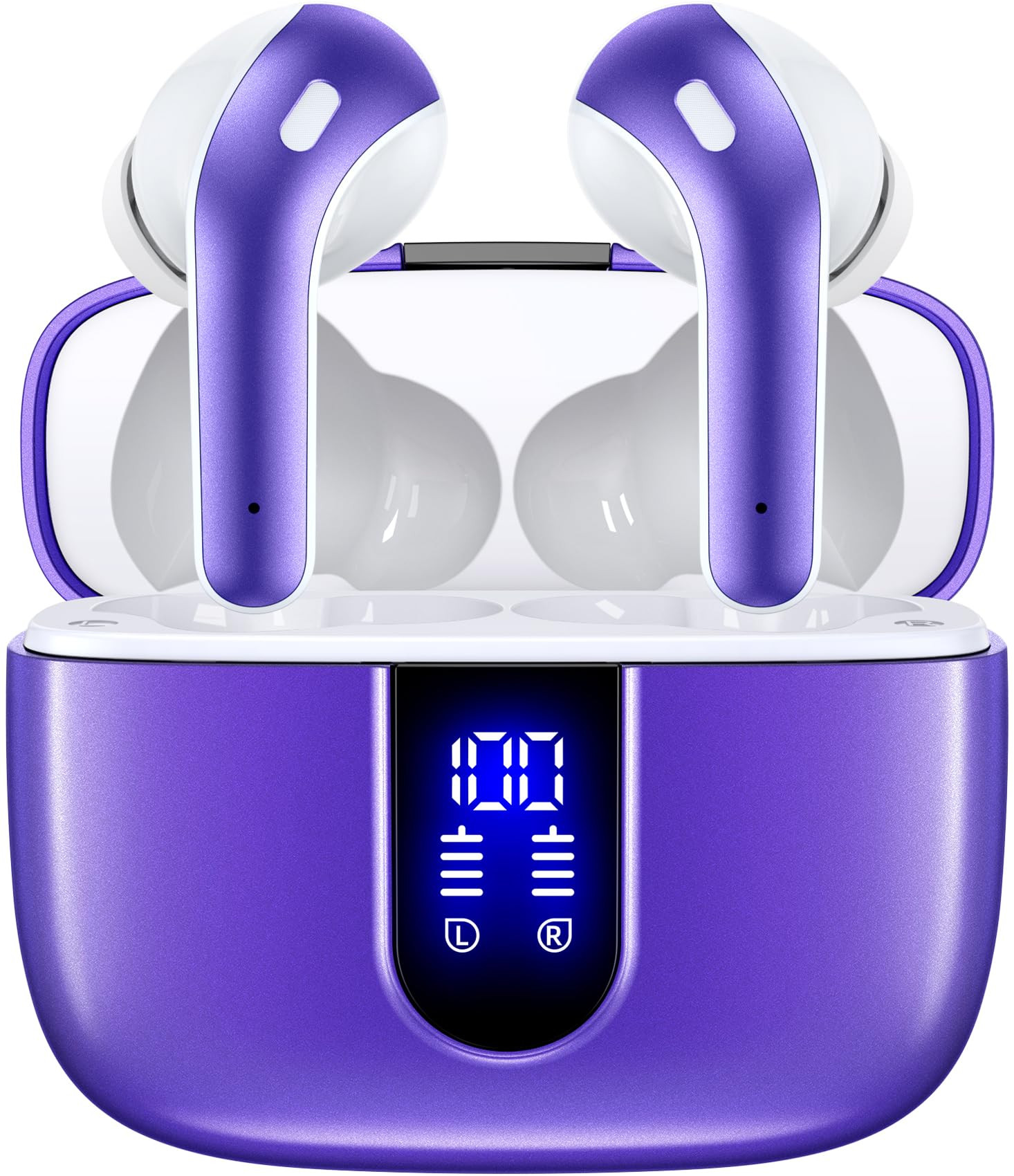 TAGRY Bluetooth Headphones True Wireless Earbuds 60H Playback LED Power Display Earphones with Wi... | Amazon (US)