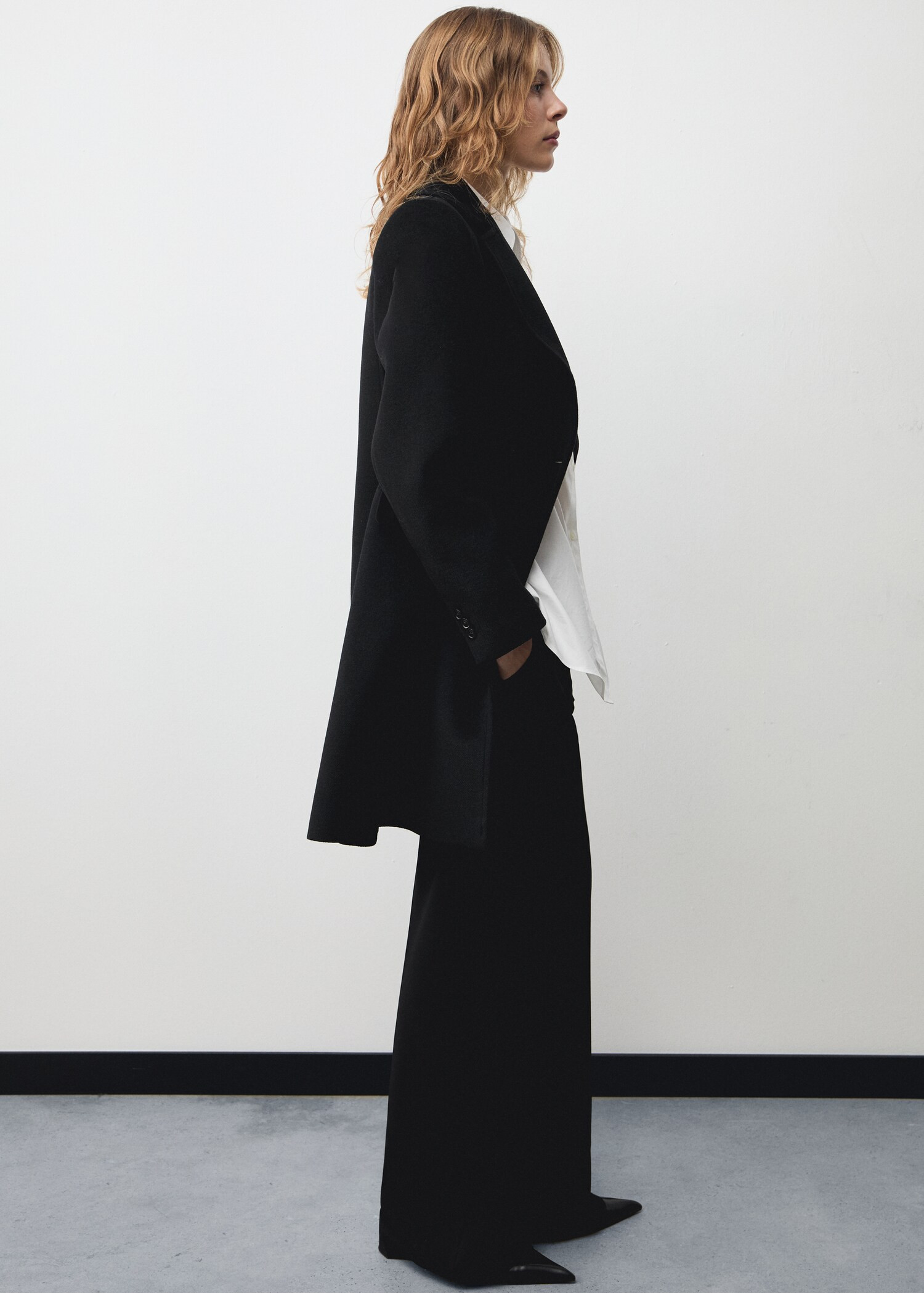 Double-breasted midi wool coat - Women | MANGO USA | Mango (US/MX/AU)