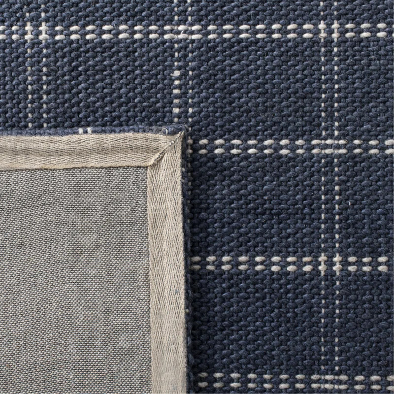 Tamworth Lauren Ralph Lauren Hand Woven Wool/Viscose Plaid Rug in Navy | Wayfair North America