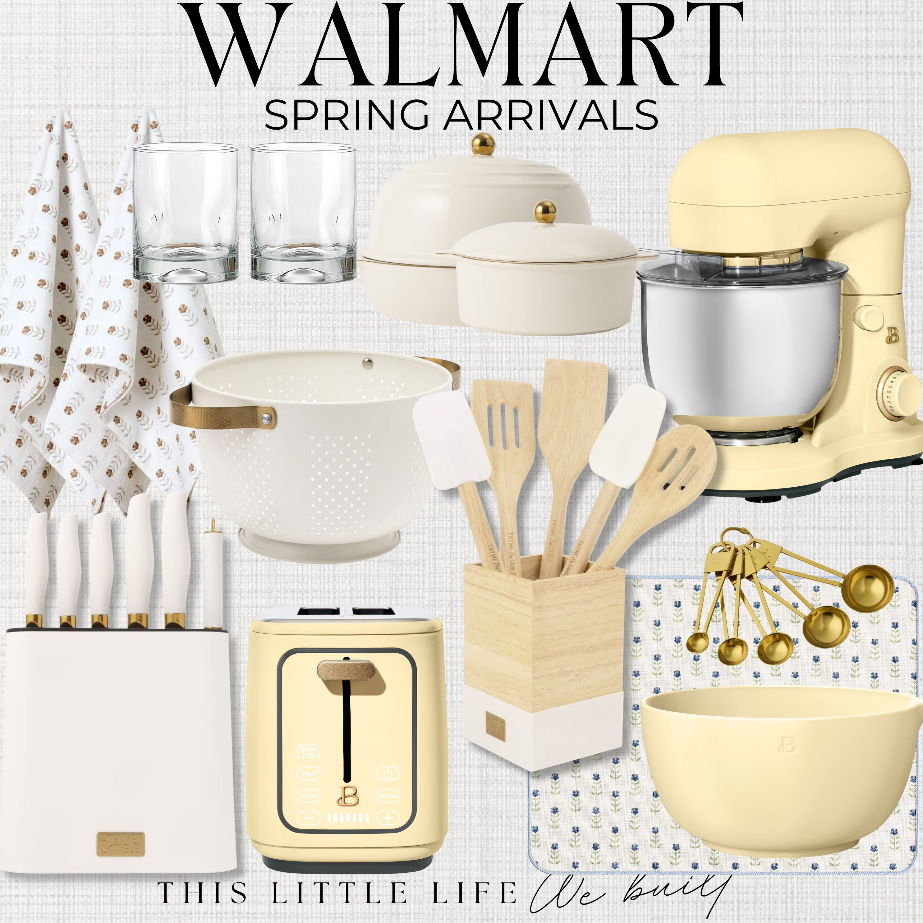 New Spring Kitchen Arrivals from Walmart!
Thyme and Table / Beautiful Brand / Butter Yellow Appliances / Spring Kitchen Decor / Neutral Home / Neutral Cookware  / Ceramic Mixing Bowls / Wood Cutting Boards / Linen Tablecloths / Neutral Tea Towels / Decorative Trays / Woven Placemats / Neutral Canisters / Ceramic Utensil Holders / Winter Scented Candles / Stoneware Dinnerware / Textured Glassware / Brass Flatware / Soft Area Rugs / Light Oak Bar Stools / Open Shelf Decor / Decorative Pitchers / Ceramic Canisters  / Neutral Glassware / Neutral Kitchen Decor / Aesthetic Kitchen / Aesthetic Food Storage / Neutral Decor / Modern Organic Home / 
 

 #LTKSeasonal #LTKHome