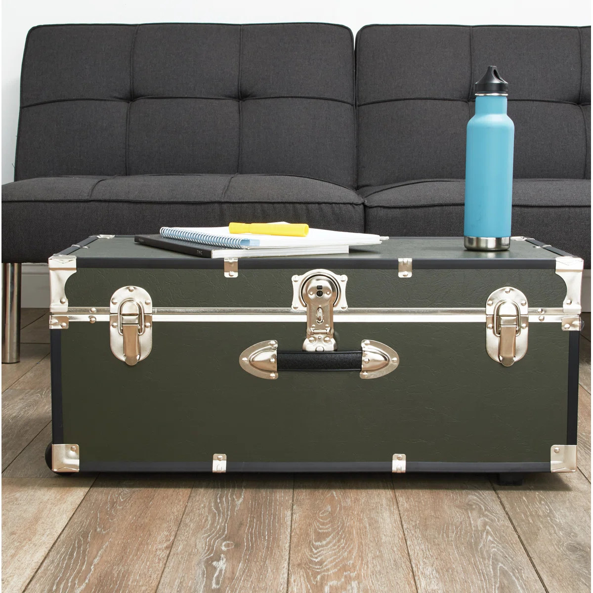Lynne Manufactured Wood Camp Trunk / Footlocker | Wayfair North America