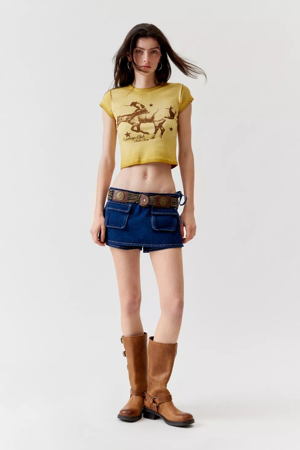 Cowboys Club Washed Baby Tee | Urban Outfitters (US and RoW)