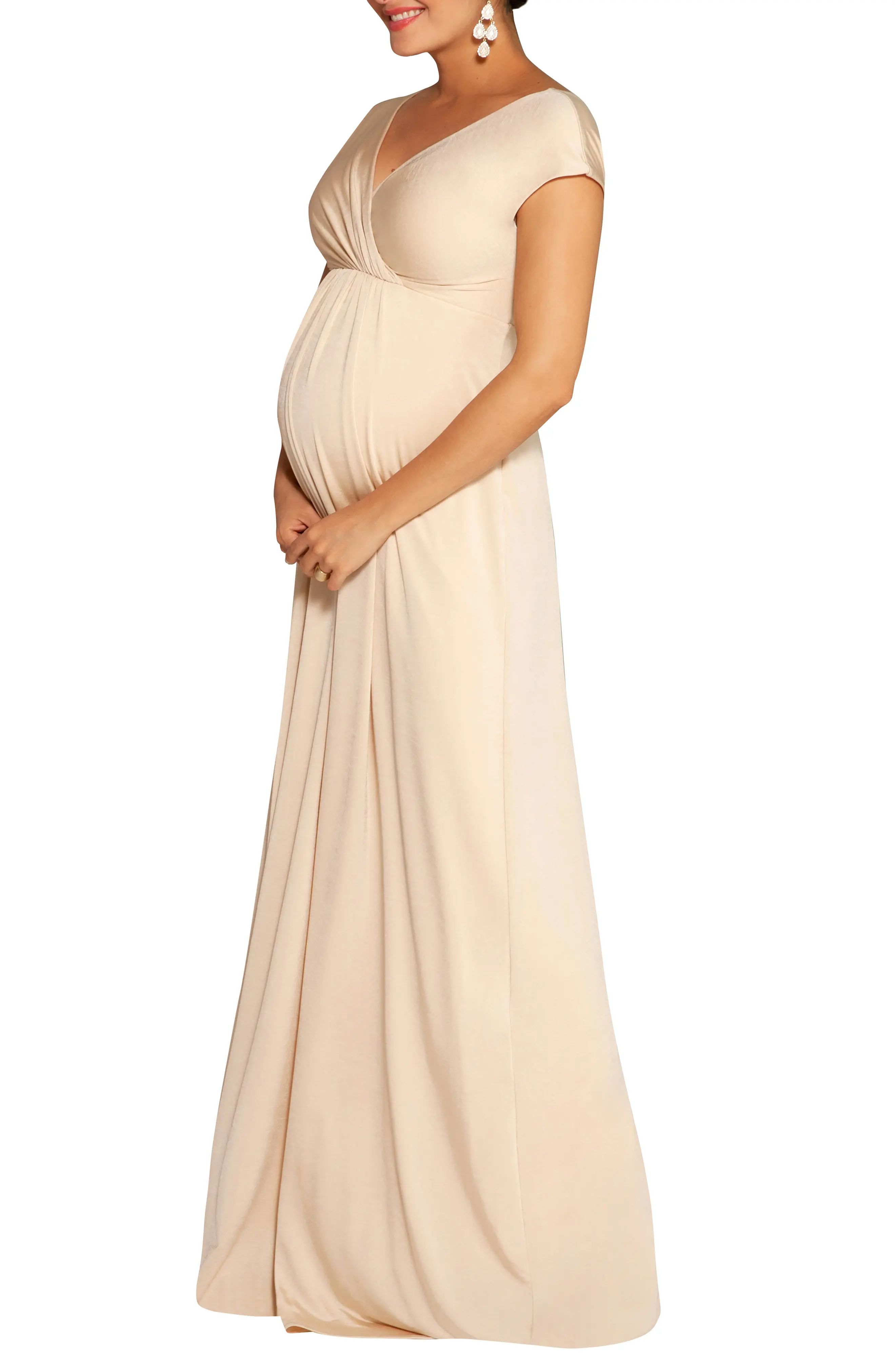 Tiffany Rose Francesca Maternity/Nursing Maxi Dress in Champagne at Nordstrom, Size 1 | Nordstrom