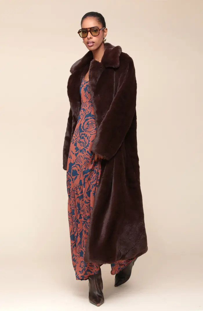 Avec Les Filles Notch Collar Faux Fur Coat | Nordstrom | Nordstrom