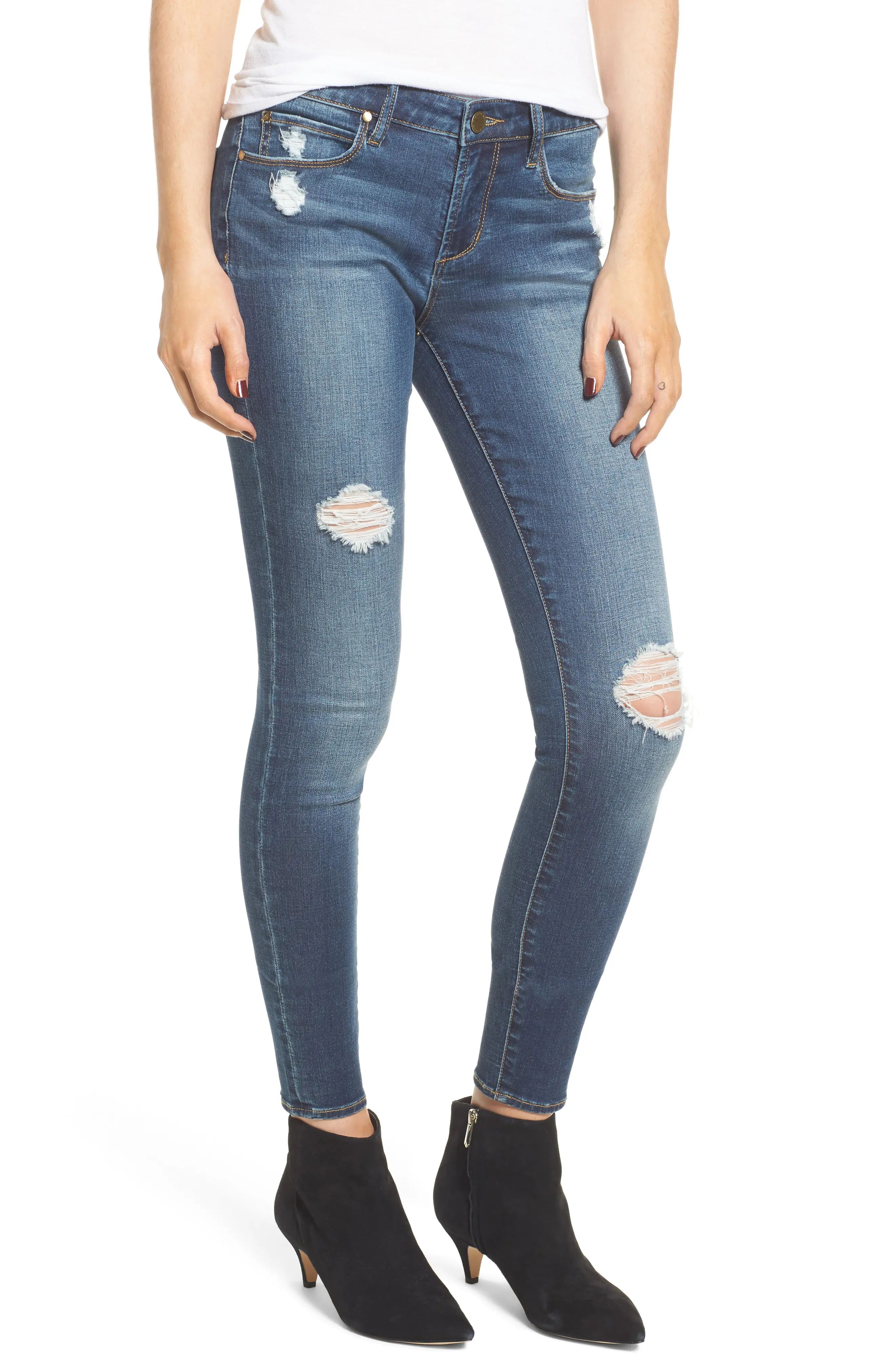 Sarah Shadow Pocket Distressed Skinny Jeans | Nordstrom