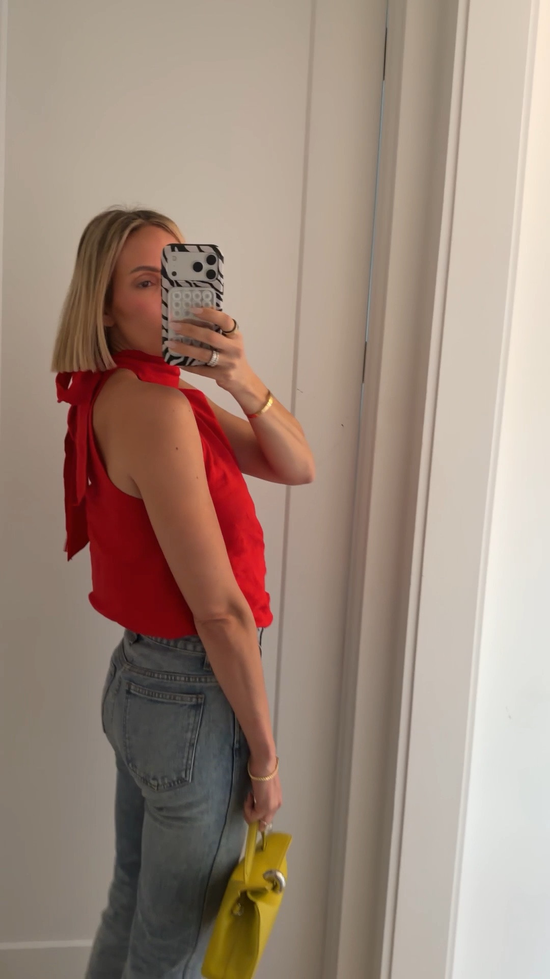 Wearing a small in the top. Jeans run TTS.

#LTKOver40 #LTKootd #LTKTall