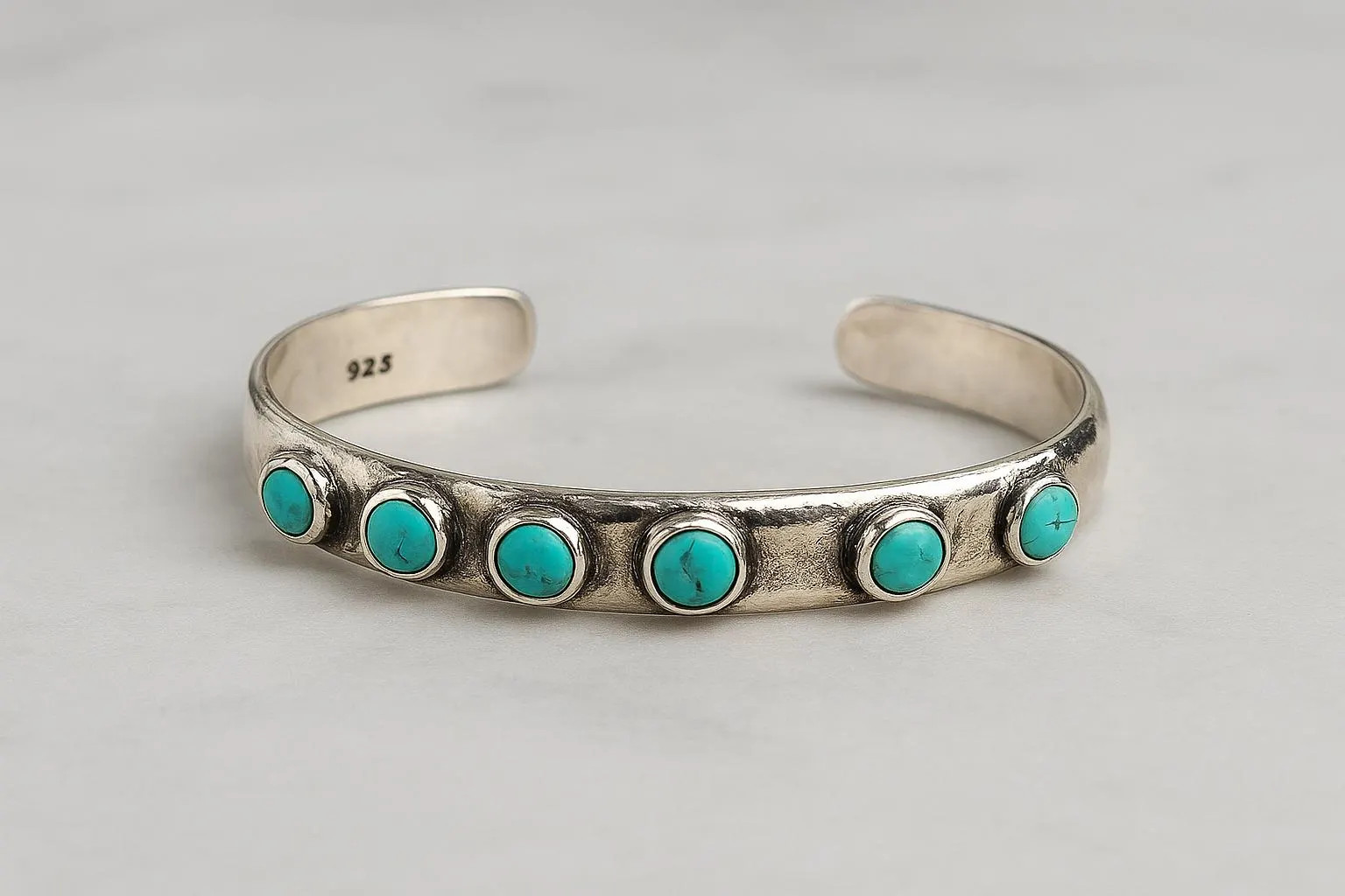Vintage Turquoise Sterling Silver Cuff Bracelet, Oxidized Bohemian Statement Bangle | Etsy (Global)