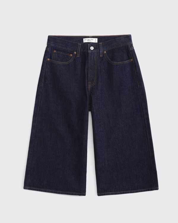 Women's Mid Rise Long Jort | Women's Clearance | Abercrombie.com | Abercrombie & Fitch (UK)