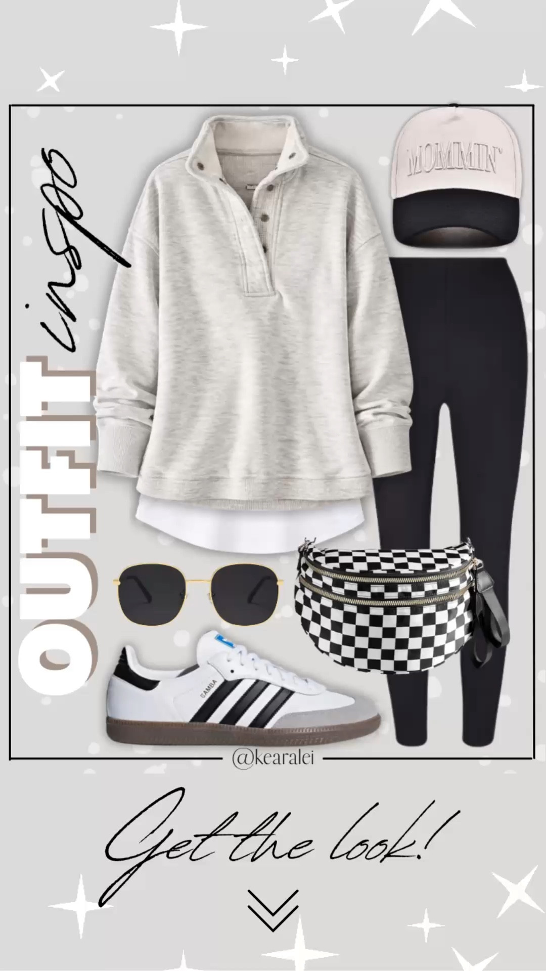 Spring outfits 2026 mom outfits Travel outfits casual outfits Athleisure outfit Amazon fashion neutrals heathered light grey button up sweatshirt layered over white tunic length tshirt long white t-shirt with black leggings spanx, mommin hat color block beige and black baseball hat ball cap, checkered bum bag crossbody purse bumbag with women’s adidas sambas sneakers // casual outfit ideas cute outfits neutral sporty athletic style clothes affordable fashion budget fashion style Amazon fashion Pinterest style Pinterest outfits comfy outfit work from home weekend errands outfits #outfit #cute #affordable #budget #amazon #comfy #leggings #amazon #adidas #outfits
.
.
.
Amazon fashion, teacher outfits, business casual, casual outfits, neutrals, street style, Midi skirt, Maxi Dress, Swimsuit, Bikini, Travel, skinny Jeans, Puffer Jackets, Concert Outfits, Cocktail Dresses, Sweater dress, Sweaters, cardigans Fleece Pullovers, hoodies, button-downs, Oversized Sweatshirts, Jeans, High Waisted Leggings, dresses, joggers, fall Fashion, winter fashion, leather jacket, Sherpa jackets, Deals, shacket, Plaid Shirt Jackets, apple watch bands, lounge set, Date Night Outfits, Vacation outfits, Mom jeans, shorts, sunglasses, Disney outfits, Romper, jumpsuit, Airport outfits, biker shorts, Weekender bag, plus size fashion, Stanley cup tumbler, boots booties tall over the knee, ankle boots, Chelsea boots, combat boots, pointed toe, chunky sole, heel, high heels, mules, clogs, sneakers, slip on shoes, Nike, adidas, vans, dr. marten’s, ugg slippers, golden goose, sandals, high heels, loafers, Birkenstocks, Steve Madden

Target, Abercrombie and fitch, Amazon, Shein, Nordstrom, H&M, forever 21, forever21, Walmart, asos, Nordstrom rack, Nike, adidas, Vans, Quay, Tarte, Sephora, lululemon, free people, j crew jcrew factory, old navy


#LTKSeasonal #LTKootd #LTKSaleAlert