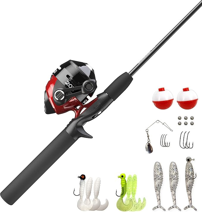Zebco Zebco 202 Spincast Reel and Fishing Rod Combo, Pre-Spooled with 10-Pound Cajun Line, Includ... | Amazon (US)