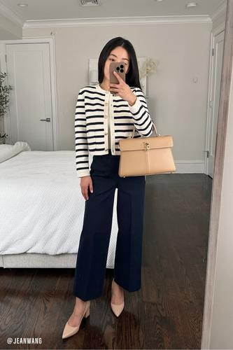 Emilie patch-pocket sweater lady jacket in stripe | J. Crew US