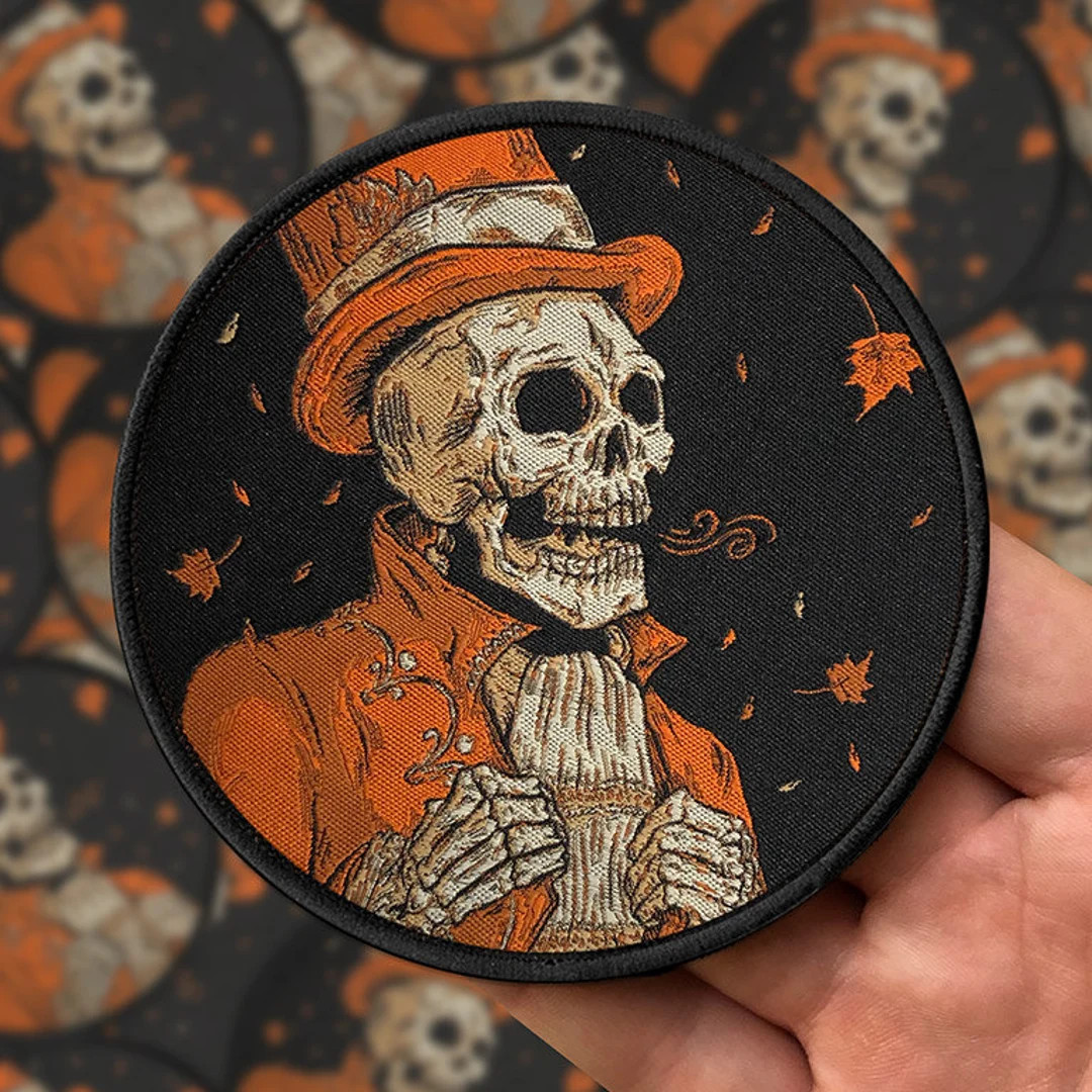 Victorian Autumn Woven Halloween Patch - Etsy | Etsy (US)