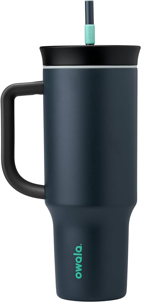 Owala Stainless Steel Travel Tumbler 40 oz Gray Foggy Tide | Amazon (US)