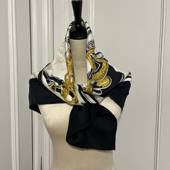 Vintage authentic Hermes silk scarf . | Poshmark