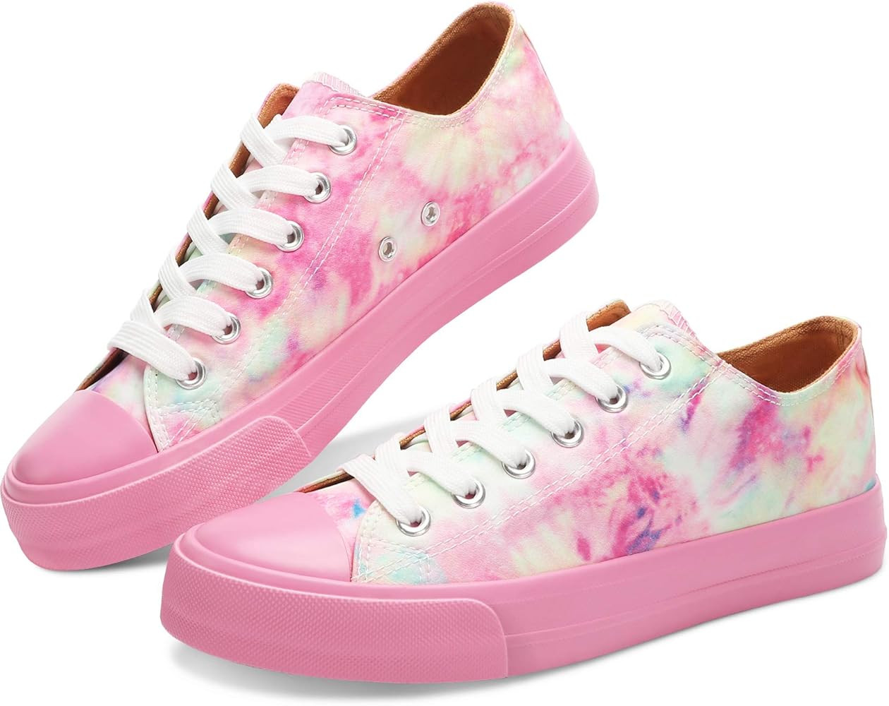 Obtaom Women’s Canvas Shoes Low Top Fashion Sneakers Slip on Walking Shoe | Amazon (US)