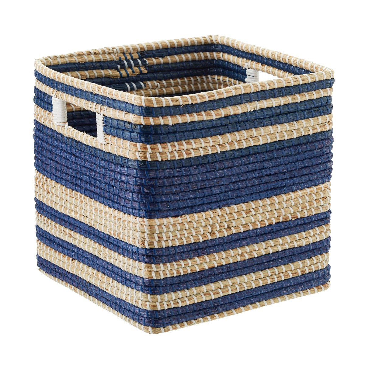 Large Seagrass Cube with Handles Dark Blue
    
        
        SKU #10077731
        Dimensions... | The Container Store