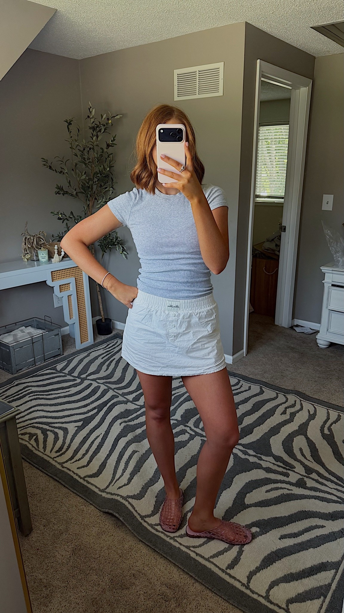 XS top, S bottoms, & shoes are tts! Skirt is sold out so I tagged the shorts!