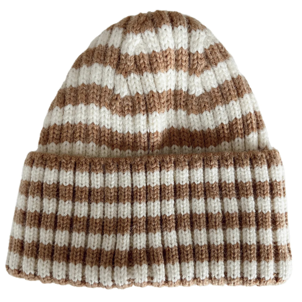 Rib Knit Hat, Rustic Stripe | SpearmintLOVE