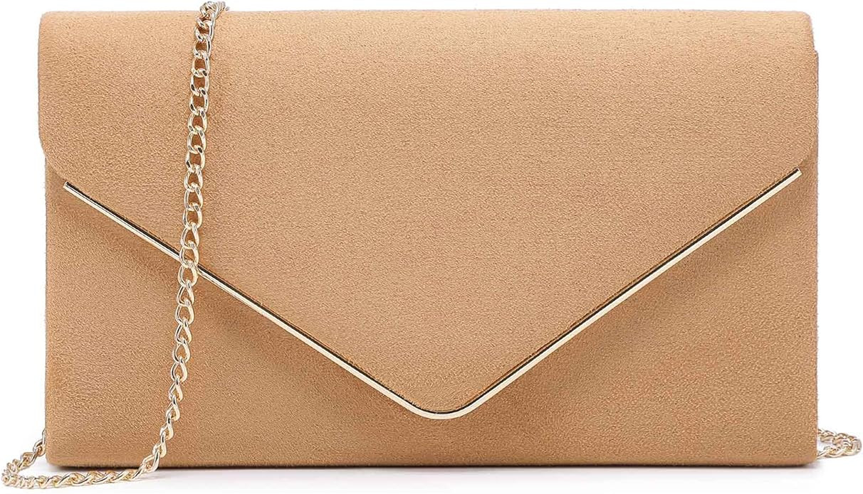 Dasein Women Faux Suede Evening Clutch Bags Formal Party Clutches Wedding Purses Cocktail Prom Cl... | Amazon (US)