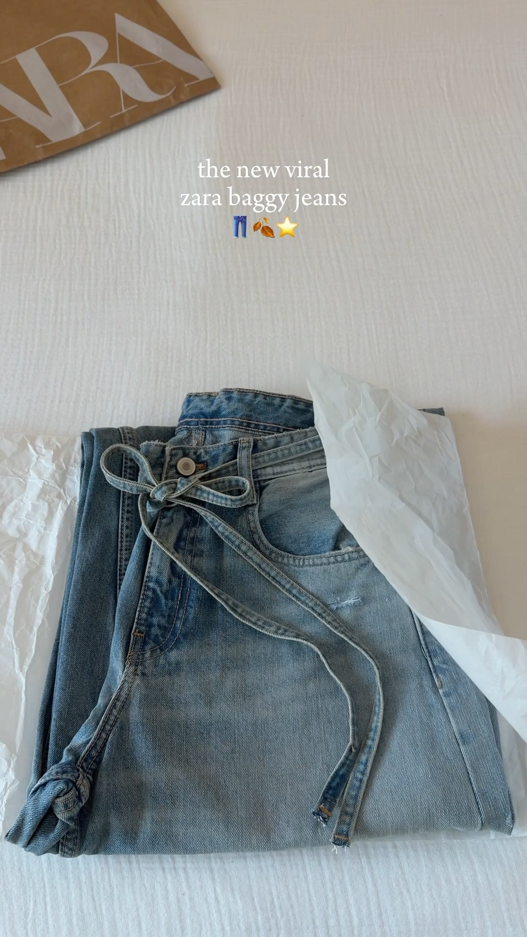 the new viral zara baggy jeans👖🍂⭐️ how perfect is this jeans? I’m obsessed! I’m wearing size EU34 and I’m 1,70m tall for reference 🤎🧸

#LTKFashionMonth #LTKautumn #LTKstyletip