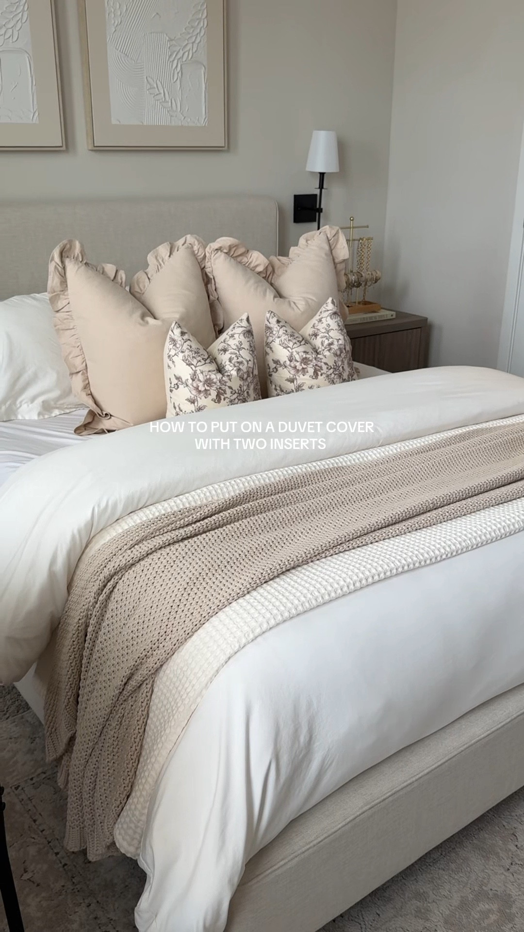 how to get double inserts into your duvet cover 🤍

#LTKHome