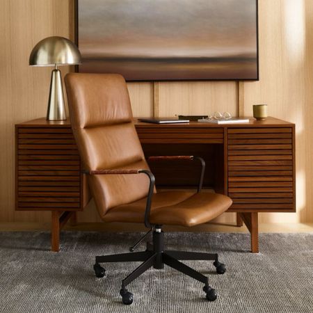 Vegan leather office chair 