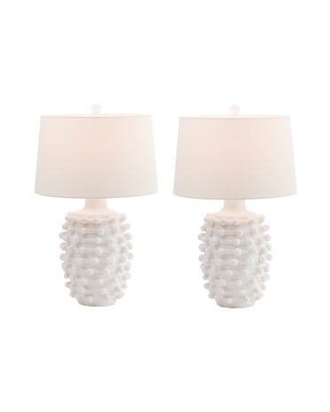 Set Of 2 29in Organic Textured Sphere Table Lamps | TJ Maxx