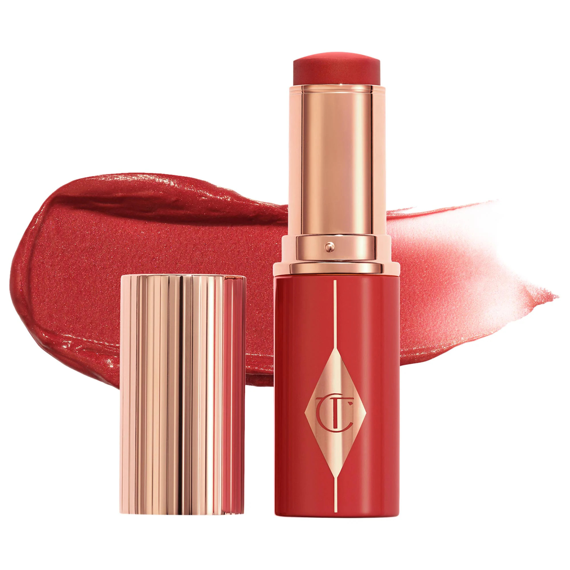 Charlotte Tilbury Unreal Lip + Cheek Glow Blush Stick with Hyaluronic Acid Cherry Glow 0.31 oz/9 mL | Sephora (US)