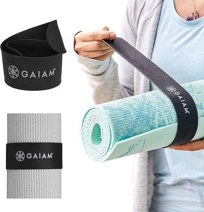 Gaiam Yoga Mat Strap Slap Band - Keeps Your Mat Tightly Rolled and Secure with One Snap - Strong ... | Amazon (US)