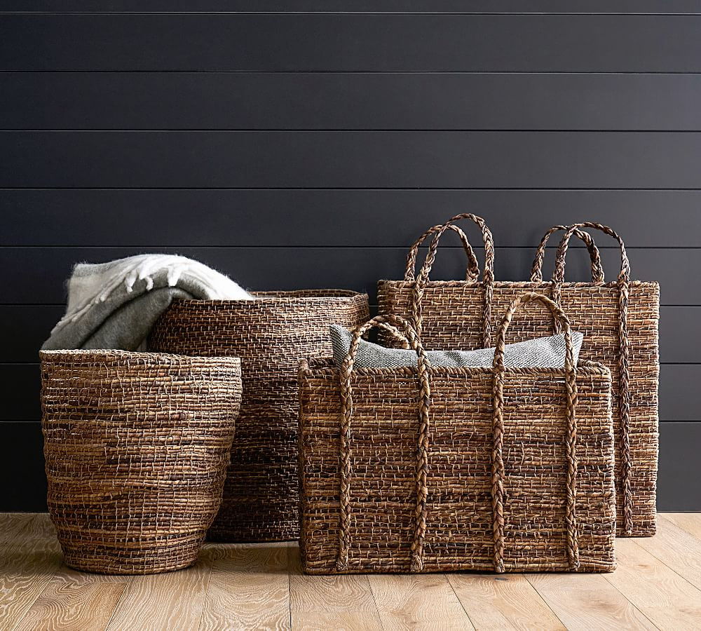 Wynne Coil Abaca Basket Collection | Pottery Barn (US)