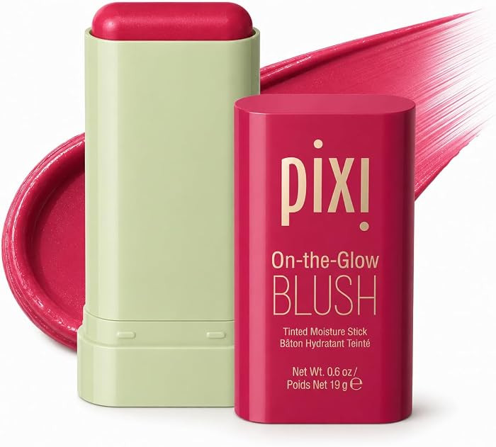 Pixi On-the-Glow Blush Stick in Ruby, Hydrating Tinted Moisture Stick for Cheeks and Lips with Gi... | Amazon (US)