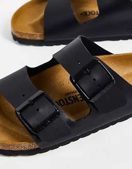 Birkenstock Arizona flat sandals in black | ASOS (Global)