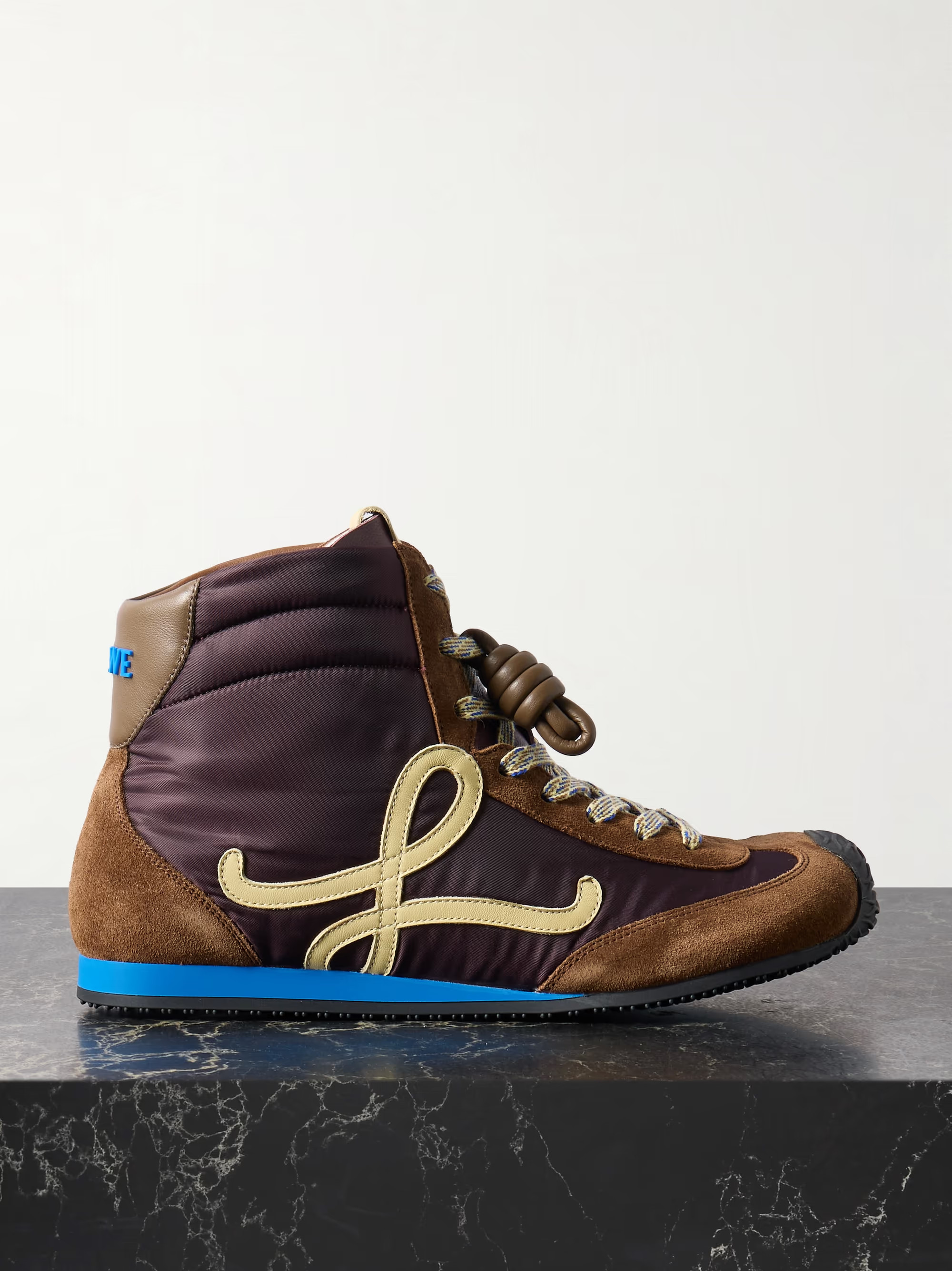 Ballet Runner 2.0 high-top leather and suede-trimmed shell sneakers | NET-A-PORTER (UK & EU)