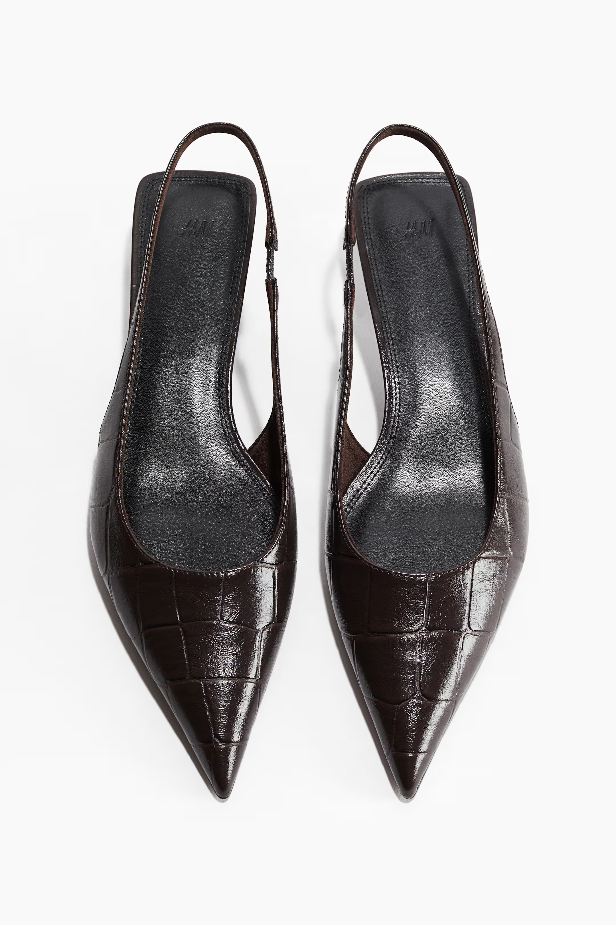 Kitten-heeled pointed slingbacks | H&M (UK, MY, IN, SG, PH, TW, HK)
