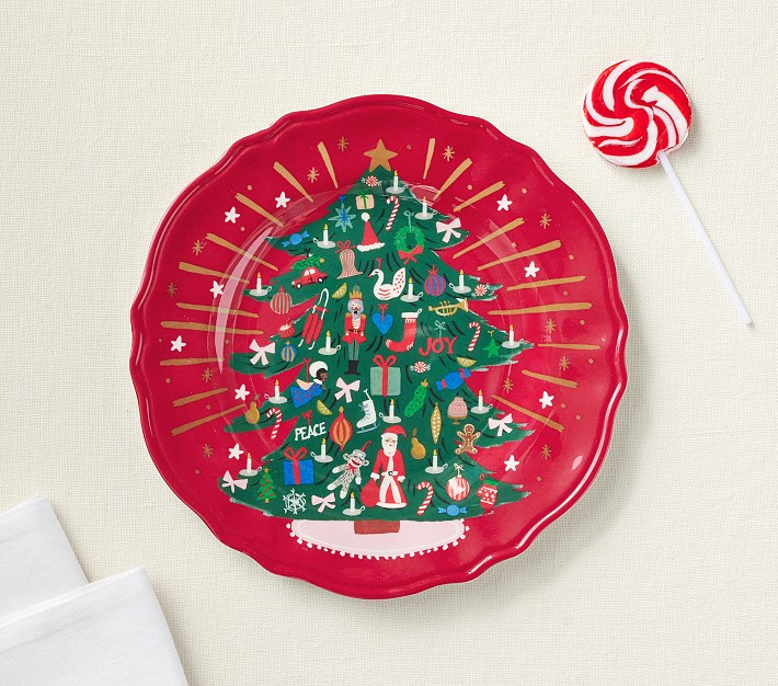 Rifle Paper Co. Christmas Tree Plate | Pottery Barn Kids