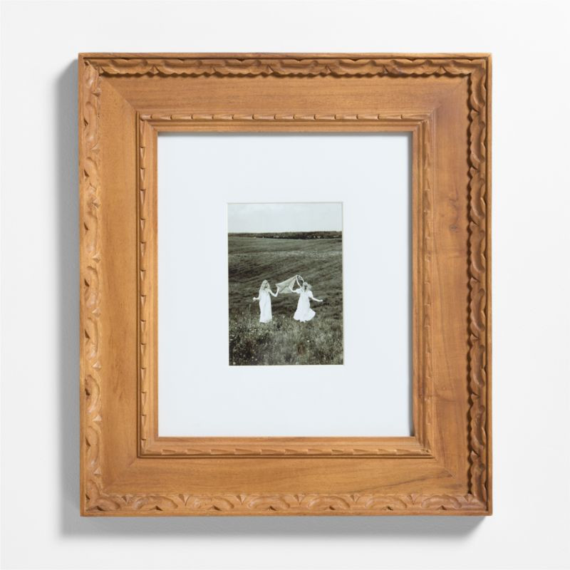 Edinburgh Oak Wood 5x7 Wall Picture Frame with Interchangeable Mats | Crate & Barrel