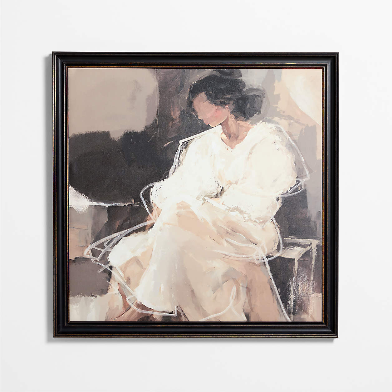 "As it Was" by Kichael Bonofiglio 44.5"x44.5" Framed Wall Art Print + Reviews | Crate & Barrel | Crate & Barrel
