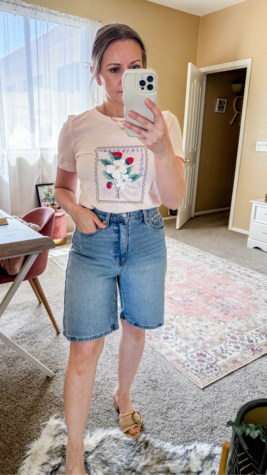 Love these Time and Tru High Rise Denim Bermuda Shorts from Walmart. These shorts, with a 9" inseam and some stretch, are lightweight and perfect for summer. They are only $17. So affordable! Wearing size 2.


Summer outfits, Walmart shorts, denim shorts, shorts outfits
#LTKPetite #LTKOver40 #LTKSeasonal