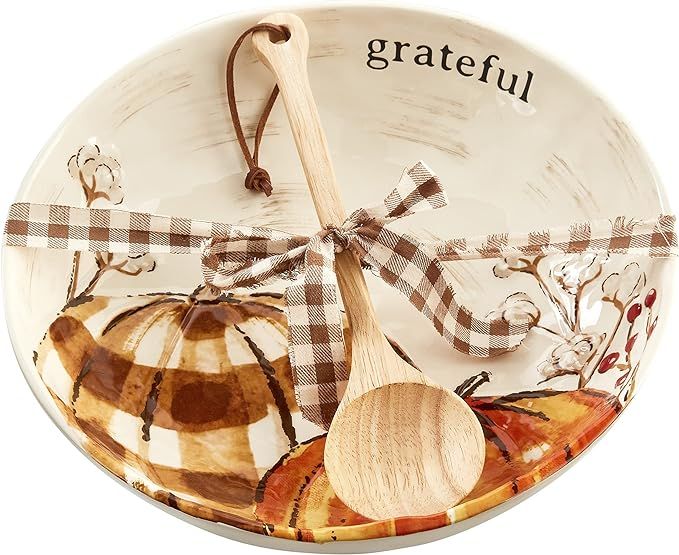 Amazon.com | Mud Pie Thanksgiving Pumpkin Serving Bowl Set, 3" x 12.5" dia: Serving Bowls | Amazon (US)