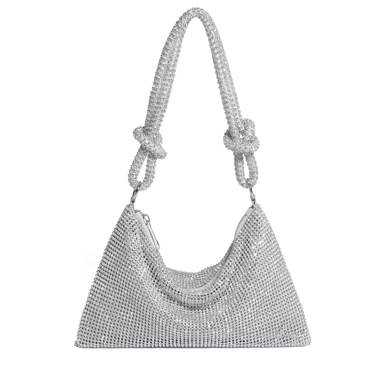 Rhinestone Purse for Women Evening Bag Glitter Sparkly Mini Handbags (Silver) | Target