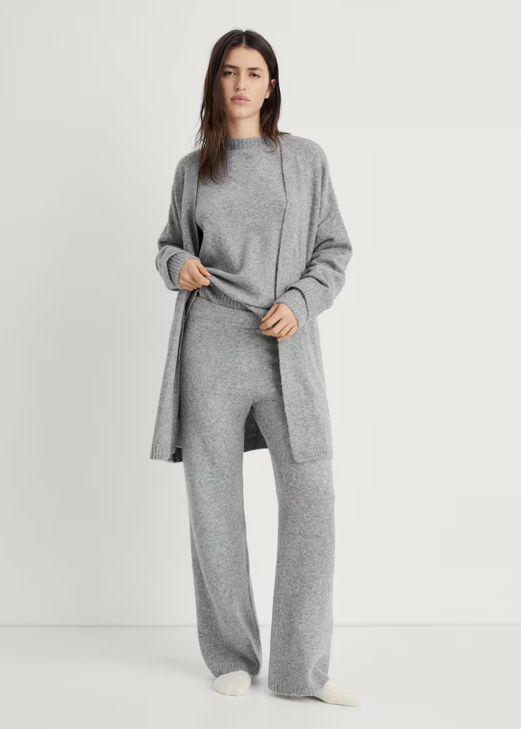 Knit cardigan grey - Women - M - MANGO | Mango (US/MX/AU)