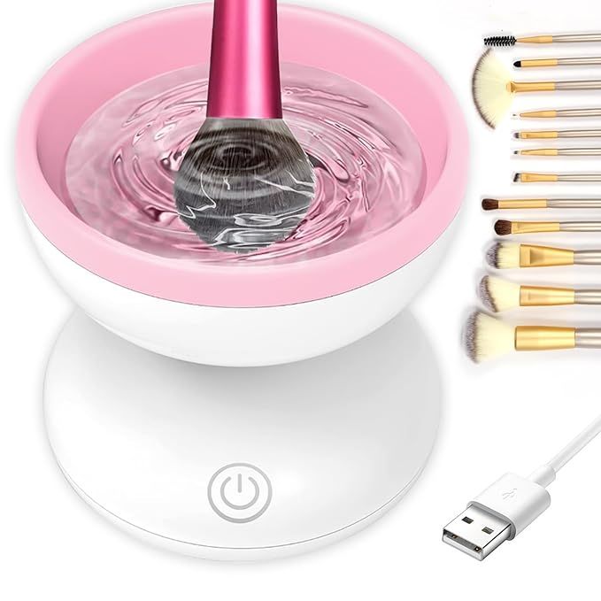Makeup Brush Cleaner Machine, Electric Makeup Brush Cleaner Cleanser Machine for All Size Beauty ... | Amazon (US)
