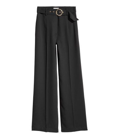 Wide-leg Pants with Belt | H&M (US)