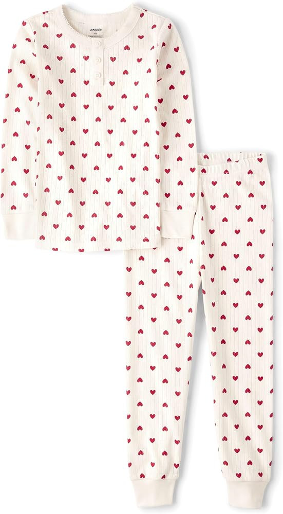 Gymboree Baby Girls' Gymmie Long Sleeve and Pant Cotton 2-Piece Pajama Sets, Big Kid, Toddler | Amazon (US)