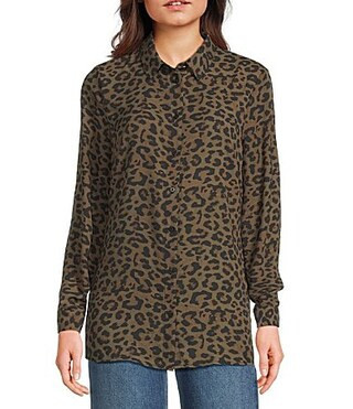 Guess New Clouis Animal Print Blouse - S | Dillard's