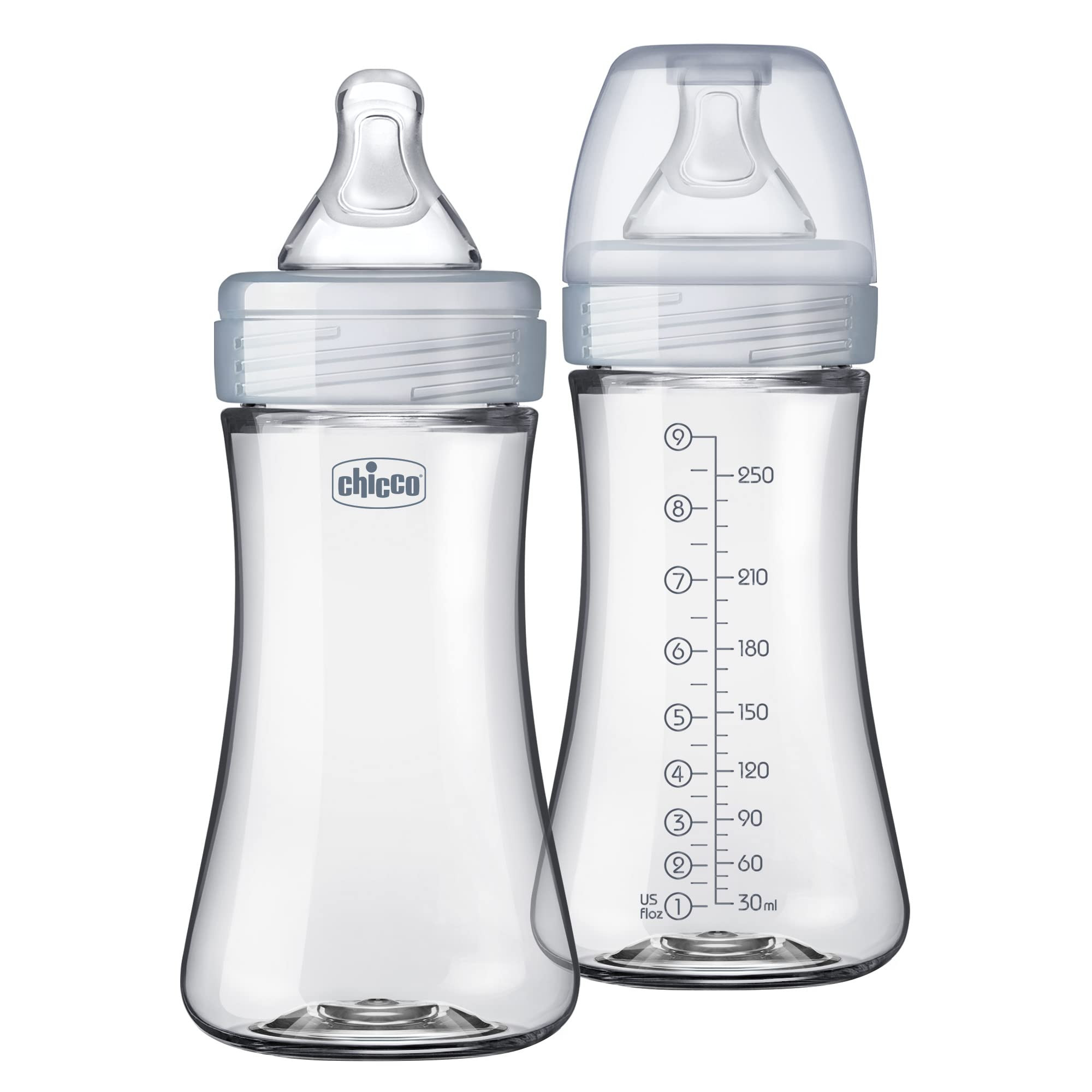 Chicco Duo 9oz Glass-Lined Baby Bottle, Real Glass Inside, Plastic Outside, Patented Invinci-Glas... | Amazon (US)
