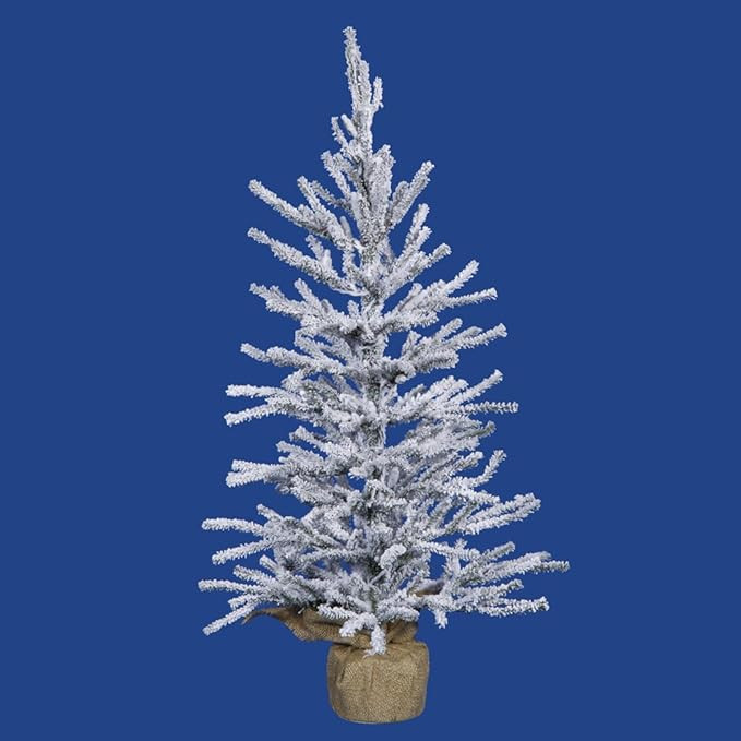 Vickerman 30" Flocked Angel Pine Artificial Christmas Tree, Unlit - Faux Christmas Tree - Seasona... | Amazon (US)