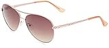GUESS Women's Gu7470-s Aviator Sunglasses, Shiny Rose Gold & Gradient Brown, 60 mm | Amazon (US)